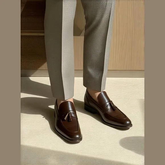 Cole Haan Mahogany Pinch Tassel Loafers - Comfort &amp; Style Size 10.5