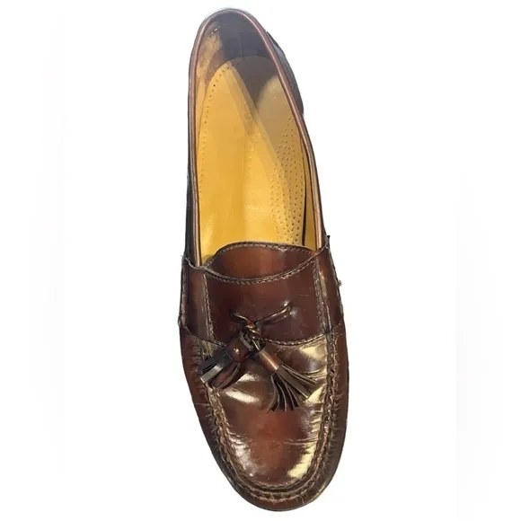 Cole Haan Mahogany Pinch Tassel Loafers - Comfort &amp; Style Size 10.5