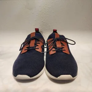 Cole Haan Mens Size 12M GrandMotion Navy Blue/Brown Knit Stretch Fashion Sneaker