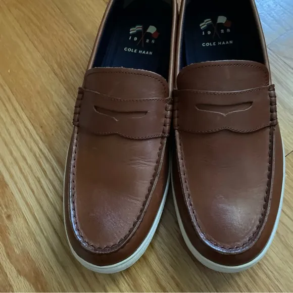Cole Haan Penny Loafers Mens 13M Brown Nantucket Leather Slip On Comfort C27789