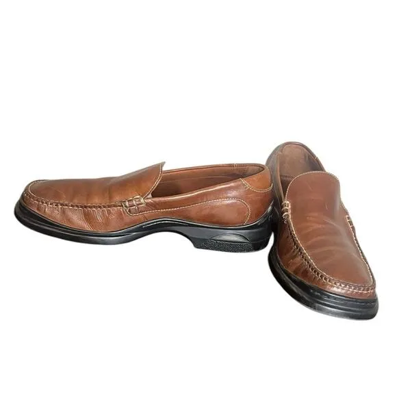 COLE HAAN Santa Barbara Slip On Loafers Brown NikeAir Sole 07184 Mens 9 1/2 M