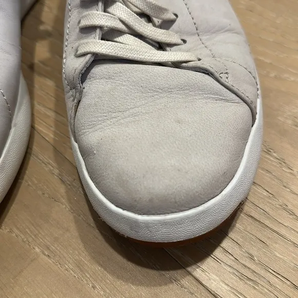 Cole Haan Tennis Fashion Sneaker Leather Plaid Lace Up Mens 8.5 Grandpro Gray
