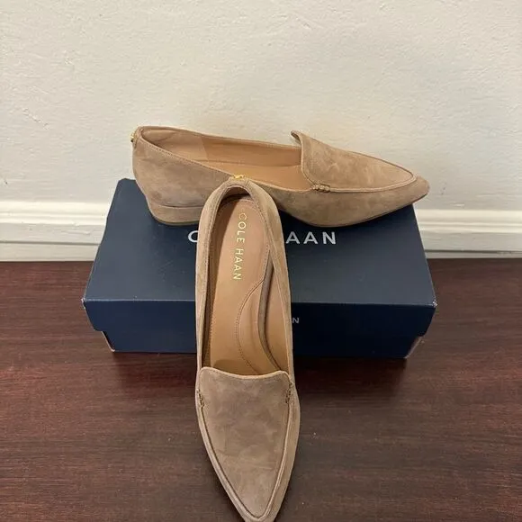 Cole Haan women’s Vivian Pointed Toe suede Loafer size 7, NIB
