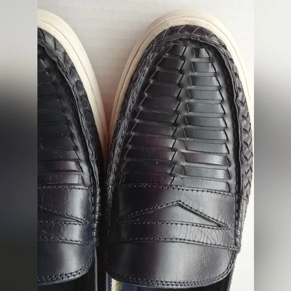 🩷💚⚜️Cole Haan⚜️🩷💚Mens Pinch Weave Loafer Navy Blue Braided Weekend Shoe 10.5