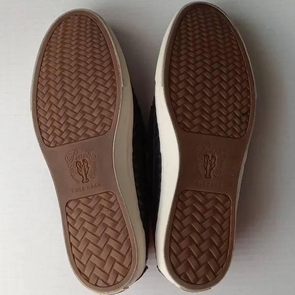 🩷💚⚜️Cole Haan⚜️🩷💚Mens Pinch Weave Loafer Navy Blue Braided Weekend Shoe 10.5
