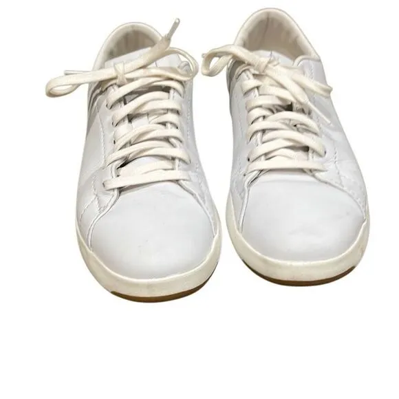 Cole Haan Women’s 6.5 Grandpro White and Tan Casual Shoes Fashion Sneakers