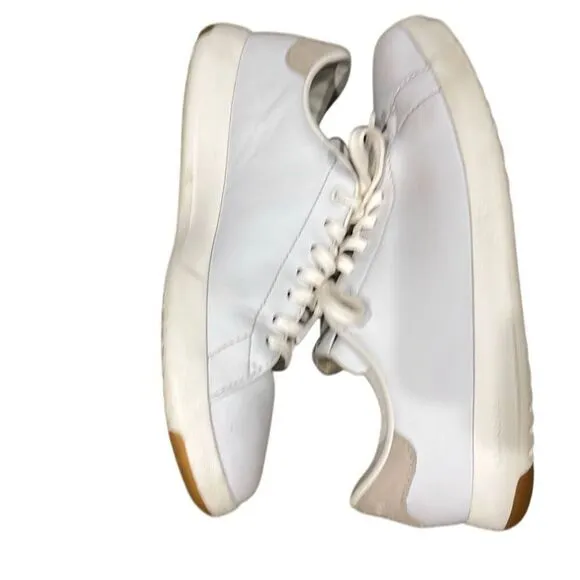 Cole Haan Women’s 6.5 Grandpro White and Tan Casual Shoes Fashion Sneakers