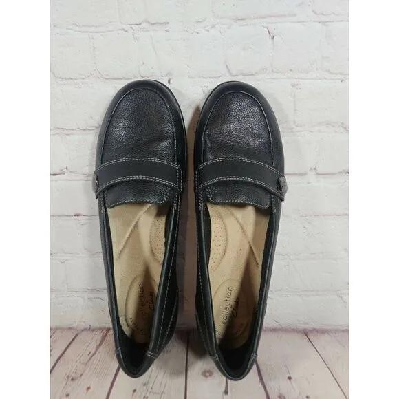 Collection by Clarks Cora Daisy Loafers, Women's Size 8 M, Black NEW MSRP $90