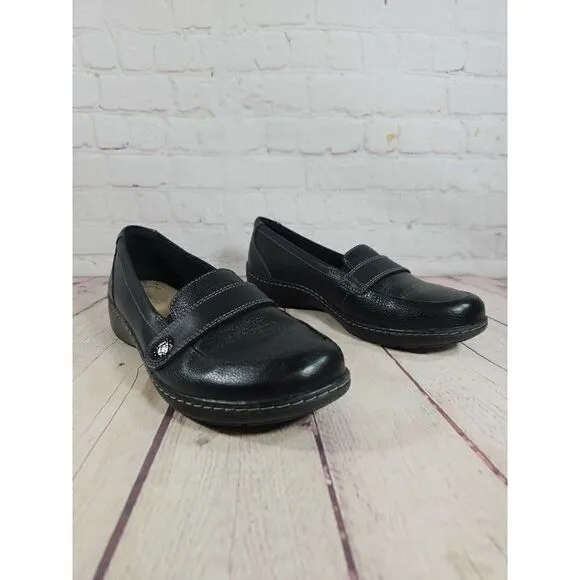 Collection by Clarks Cora Daisy Loafers, Women's Size 8 M, Black NEW MSRP $90