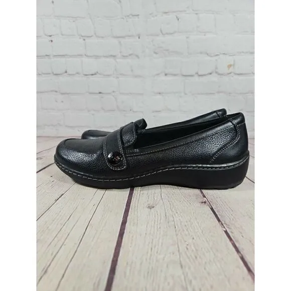 Collection by Clarks Cora Daisy Loafers, Women's Size 8 M, Black NEW MSRP $90