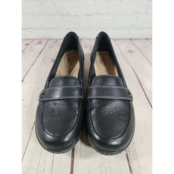 Collection by Clarks Cora Daisy Loafers, Women's Size 8 M, Black NEW MSRP $90