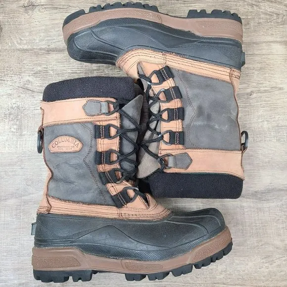 Columbia Bugabison Waterproof Winter Snow Boots Men’s Size 8 Thermolite Leather