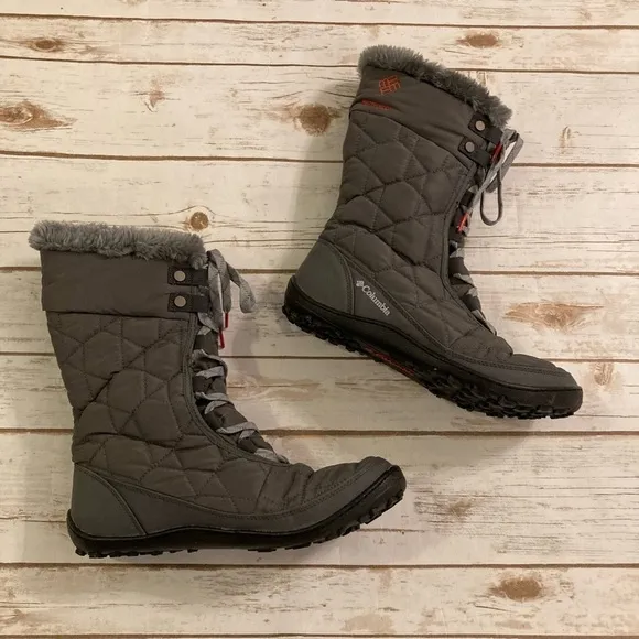 Columbia Women’s Minx Mid ll Omni-Heat Waterproof Gray Quilted Snow Boots 9