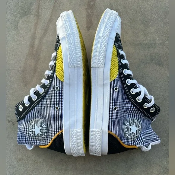 Converse Chuck 70 High 'Hacked Fashion Black Speed Yellow Unisex M 7.5  W 9.5