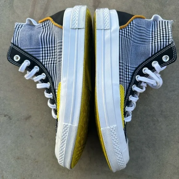 Converse Chuck 70 High 'Hacked Fashion Black Speed Yellow Unisex M 7.5  W 9.5