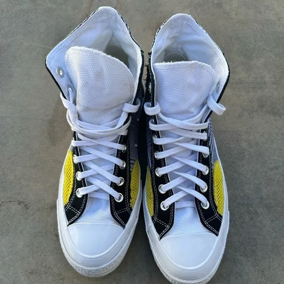 Converse Chuck 70 High 'Hacked Fashion Black Speed Yellow Unisex M 7.5  W 9.5