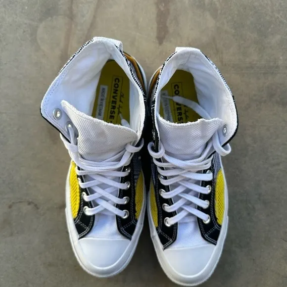 Converse Chuck 70 High 'Hacked Fashion Black Speed Yellow Unisex M 7.5  W 9.5