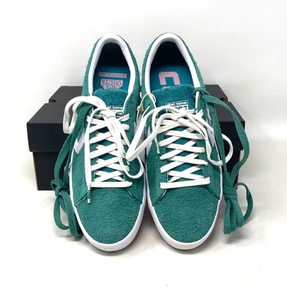 Converse Cons PL Vulc Pro Low Top Shoes Suede Men's Green Suede Sneakers A02134C