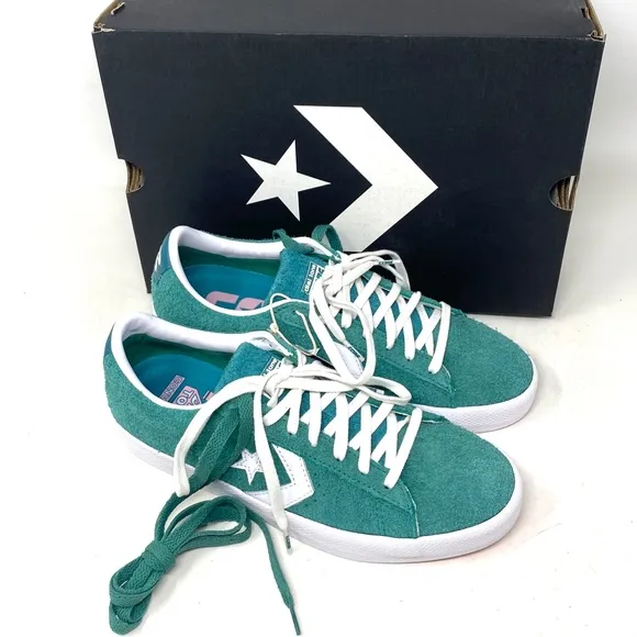 Converse Cons PL Vulc Pro Low Top Shoes Suede Men's Green Suede Sneakers A02134C