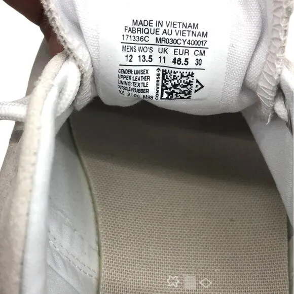 Converse Mens Skid Grip 171336c  Tan Pale Putty White  Canvas Sneakers 12