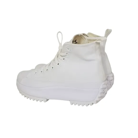 Converse Run Star Hike Chunky Platform Sneakers In Triple White Womens Size 8