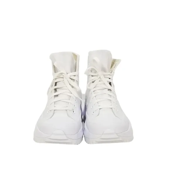 Converse Run Star Hike Chunky Platform Sneakers In Triple White Womens Size 8