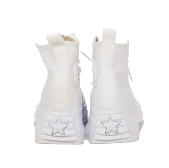 Converse Run Star Hike Chunky Platform Sneakers In Triple White Womens Size 8