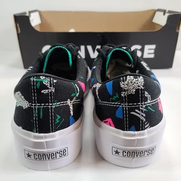 Converse Skid Grip 80's Print Black Multi Sneakers Men's Size 10