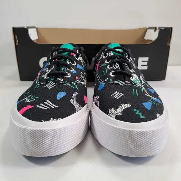 Converse Skid Grip 80's Print Black Multi Sneakers Men's Size 10