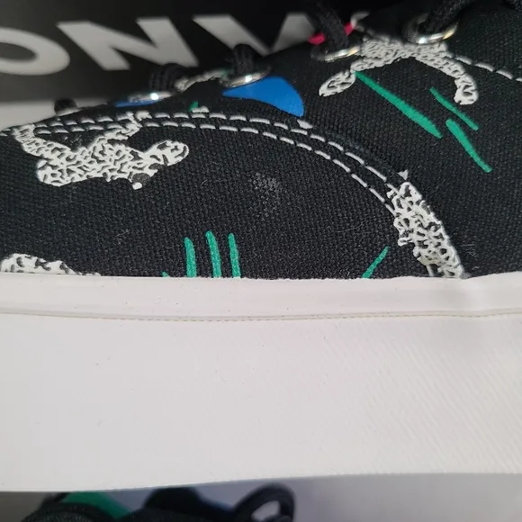 Converse Skid Grip 80's Print Black Multi Sneakers Men's Size 10