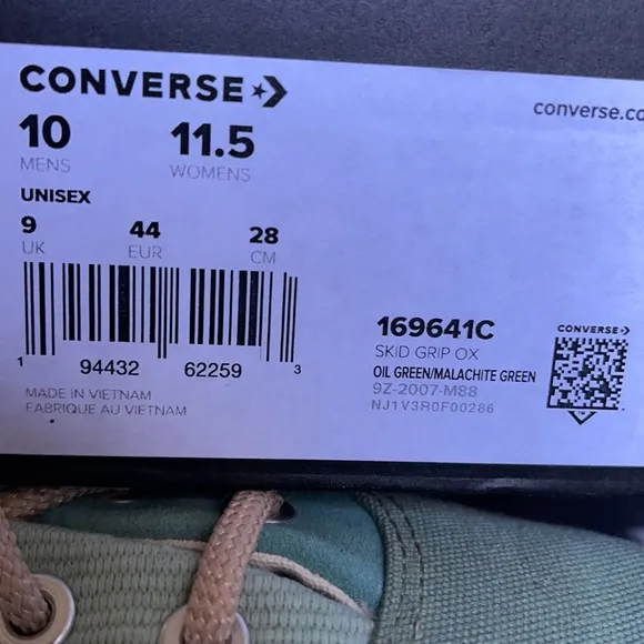Converse Skid Grip OX Oil Green/Malachite Green MEN`S