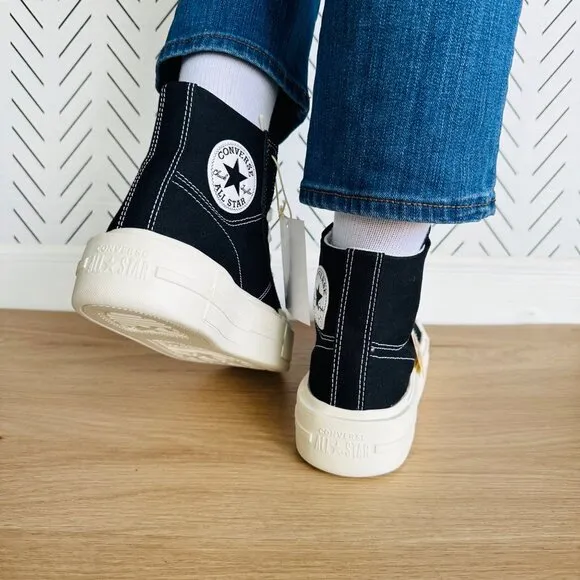 🤩Converse Women Shoes Chuck Taylor All Star Hi Size 8 Sneakers Black A04689C🤩