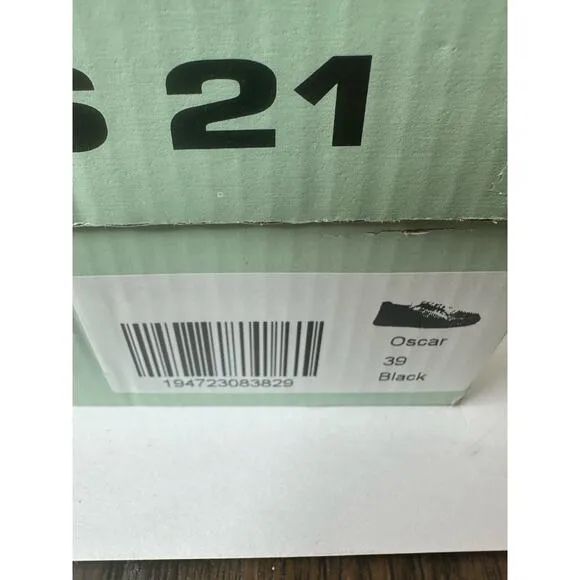Cools 21 Women's Oscar Hidden Lace Perforated Leather Sneakers  Black  US 8.5