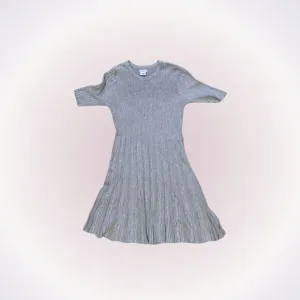 Cooperative Grace ribbed fit and flare gray sweater dress | Sz S