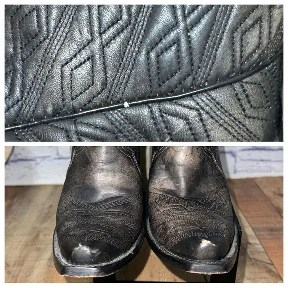 Corral rare diamond Aztec quilted tall boots snip toe