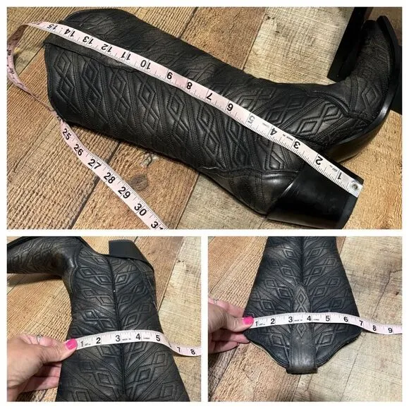 Corral rare diamond Aztec quilted tall boots snip toe
