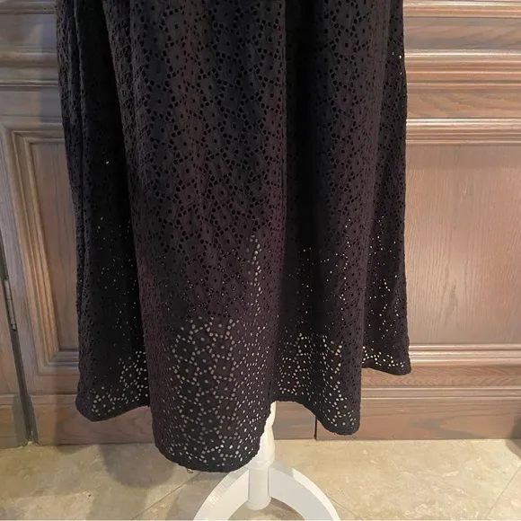 COS Black Midi Eyelet Dress -Sz 6