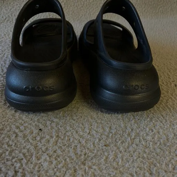 Crocs Classic Crush Sandals Women Shoes Men 6 Wo 8 Black Platform Comfort Slides