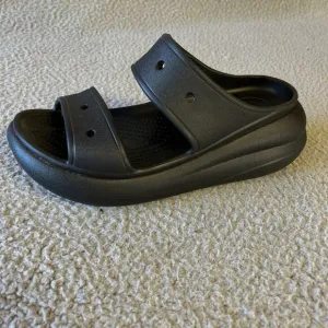 Crocs Classic Crush Sandals Women Shoes Men 6 Wo 8 Black Platform Comfort Slides