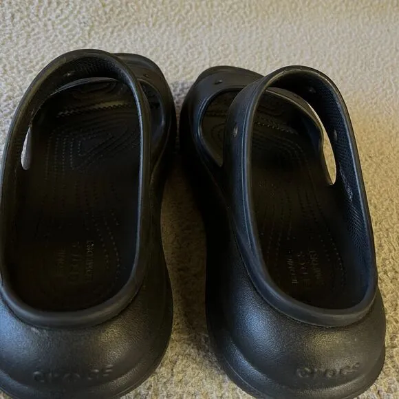 Crocs Classic Crush Sandals Women Shoes Men 6 Wo 8 Black Platform Comfort Slides