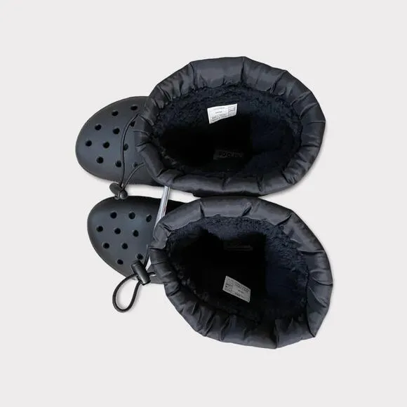 Crocs Classic Lined Neo Puff Boots Black Size 6