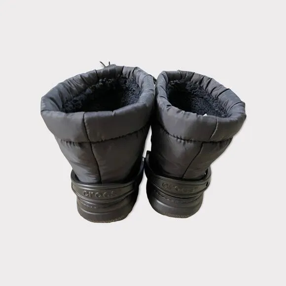 Crocs Classic Lined Neo Puff Boots Black Size 6
