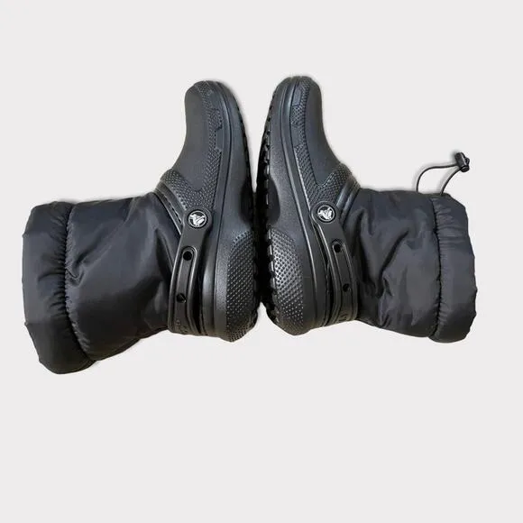 Crocs Classic Lined Neo Puff Boots Black Size 6