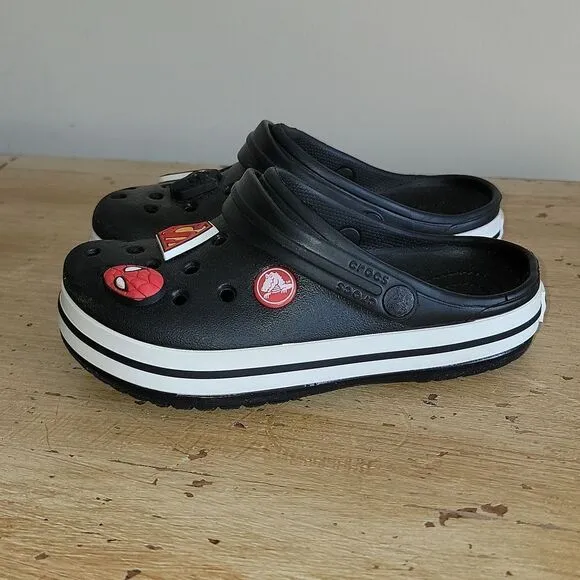 Crocs Crocband Kids Classic Clog Slip On Slides Black Star Wars Size 12