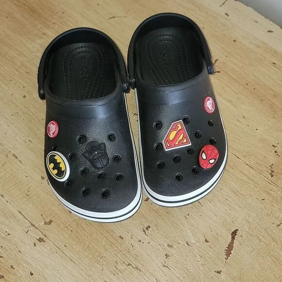 Crocs Crocband Kids Classic Clog Slip On Slides Black Star Wars Size 12