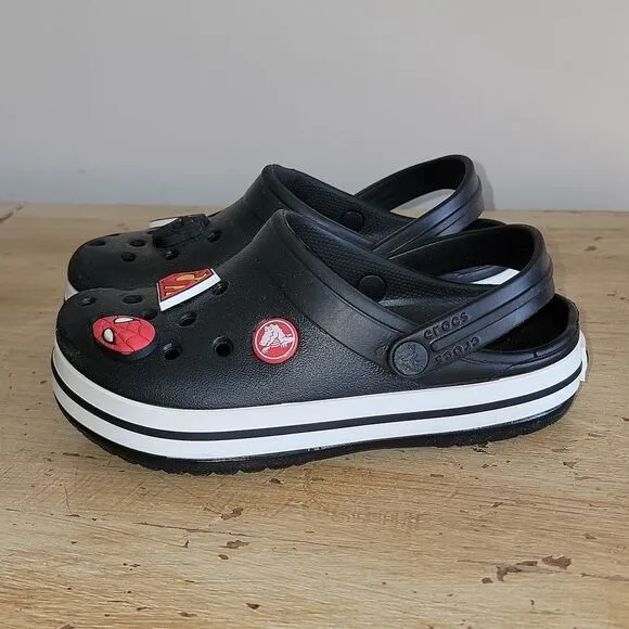 Crocs Crocband Kids Classic Clog Slip On Slides Black Star Wars Size 12
