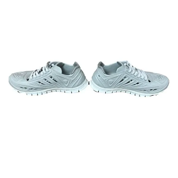 Crosskix Mens‎ Gray White Lace Up Round Toe Low Top Solid Size 7 Athletic Shoes