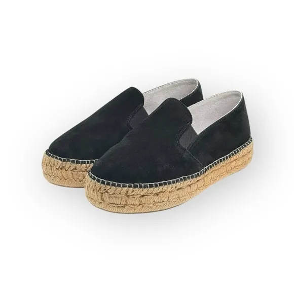 Cruz’n Shoes by Menorquinas USA 𖦹 Double Sole Espadrilles 𖦹 Black Suede 𖦹 37