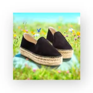 Cruz’n Shoes by Menorquinas USA 𖦹 Double Sole Espadrilles 𖦹 Black Suede 𖦹 37