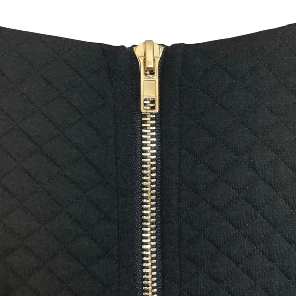 DAINTY JEWELLS Classic Carriage Quilted Midi Dress Black Modest Stretch
